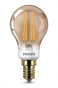 Kogel filament lamp E14 goud