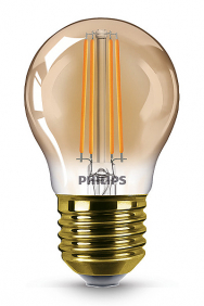 Kogel filament lamp E27 goud