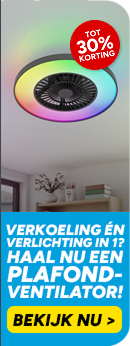 Plafondventilator met lamp