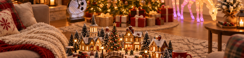 Thema kerstverlichting en decoratie