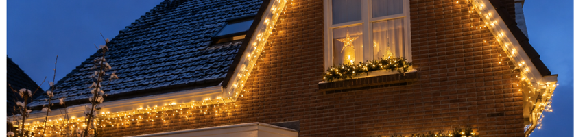 Kerstverlichting buiten: tuin en gevel versieren