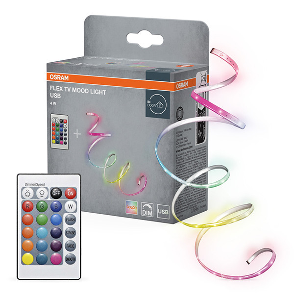 Osram Flex TV Mood Light Led strip | USB | Verbindingskabel | SMD | RGB | 1.5 meter