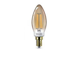 Kaarslamp filament E14 goud