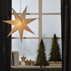 Andere kerststerren met verlichting