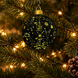 Verlichte kerstballen