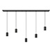 Calex pendels E27 | 5 stuks met plafondplaat | 133 cm | Zwart
