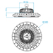 LED High bay lamp dimbaar 240W (Philips driver, 4000K, 38.400 lumen)