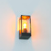 Led wandlamp glas | Dakota | Geschikt voor 1x E27 (Zwart, IP44)