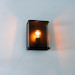 Led wandlamp glas | Paxton | Geschikt voor 1x E27 (Zwart, IP44)