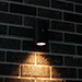 Led wandlamp rond met sensor | Kingston | Geschikt voor 1x GU10 (Antraciet, IP44)