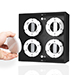 LED opbouwspot | Vierkant | 4x GX53 | Zwart
