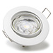 Inbouwarmatuur GU10 rond incl. fitting (Wit, IP20, 1 stuk)