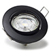 Inbouwarmatuur GU10 rond incl. fitting (Zwart, IP20, 1 stuk)