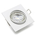 Inbouwarmatuur GU10 vierkant incl. fitting (Wit, IP20, 1 stuk)