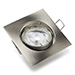 Inbouwarmatuur GU10 vierkant incl. fitting (Nikkel, IP20, 1 stuk)