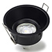 Inbouwarmatuur GU10 rond diep incl. fitting (Zwart, IP20, 1 stuk)