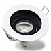 Inbouwarmatuur GU10 rond incl. fitting (Zwart/Wit, IP20, 1 stuk)