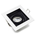 Inbouwarmatuur GU10 vierkant incl. fitting (Zwart/Wit, IP20, 1 stuk)