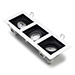 Inbouwarmatuur 3x GU10 vierkant incl. fitting (Zwart/Wit, IP20, 1 stuk)