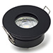 Inbouwarmatuur GU10 rond incl. fitting (Zwart, IP65, 1 stuk)