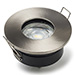 Inbouwarmatuur GU10 rond incl. fitting (Nikkel, IP65, 1 stuk)