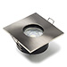 Inbouwarmatuur GU10 vierkant incl. fitting (Nikkel, IP65, 1 stuk)