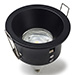 Inbouwarmatuur GU10 rond diep incl. fitting (Zwart, IP65, 1 stuk)