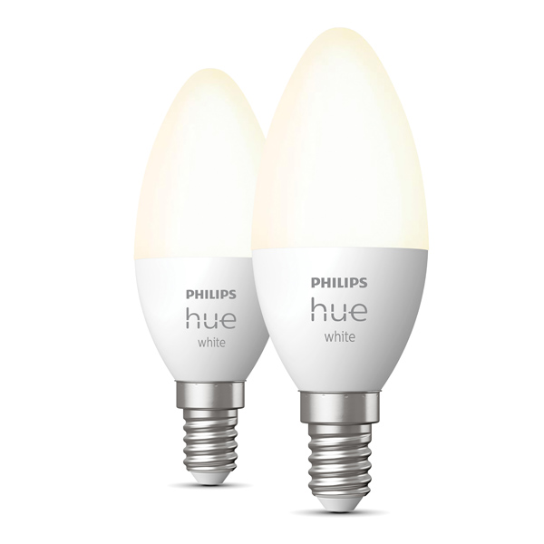 Philips Hue Kaarslamp E14 | White | 470 lumen | 5.5W | 2 stuks Philips HUE