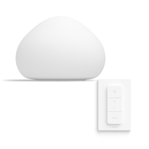 Philips Hue Wellner Tafellamp Zwart White Ambiance incl. dimmer