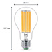 Philips LED lamp | Ultra Efficient | E27 | Peer | Filament | 3000K | 5.2W (75W)
