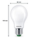 Philips LED lamp | Ultra Efficient | E27 | Peer | Mat | 3000K | 4W (60W)