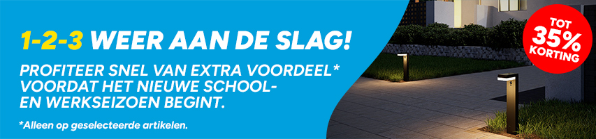 1-2-3 Weer aan de slag - verlichting met korting