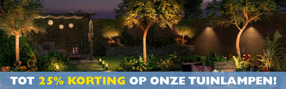 Tot 25% korting op onze tuinlampen