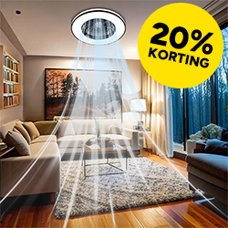 Plafondventilator met lamp