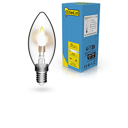 Extra warm witte E14 kaarslamp met uniek bewegend vlameffect
