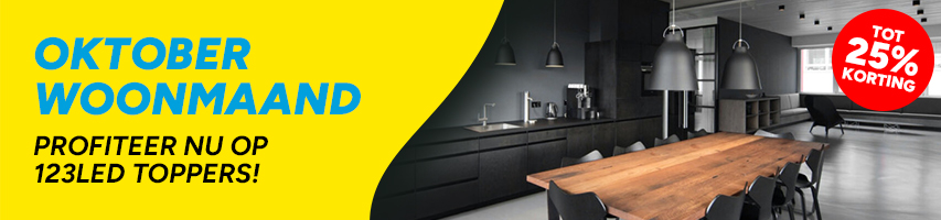Oktober woonmaand - tot 25% korting op 123led toppers