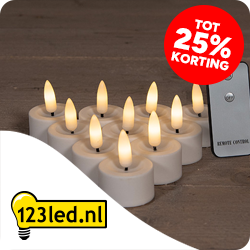 Waxinelichtjes met afstandsbediening - tot 25% korting