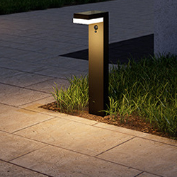 123led huismerk solar tuinlantaarn met sensor