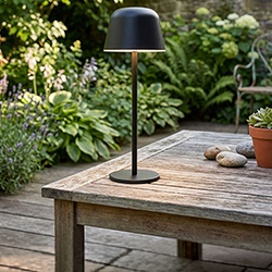 Oplaadbare tafellamp Atlanta (Zwart)