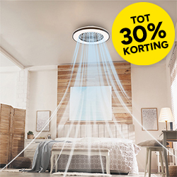 Plafondventilator met lamp