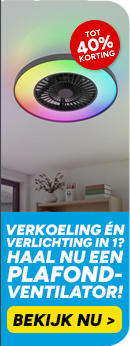 Plafondventilator met lamp