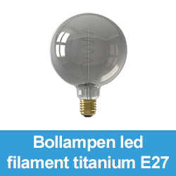 Bollampen led filament titanium E27