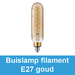 Buis led-gloeilamp goud E27