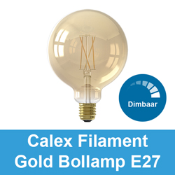 Calex Filament Gold Bollamp dimbaar E27