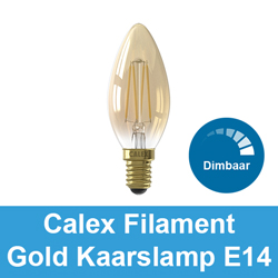 Calex Filament Gold Kaarslamp dimbaar E14