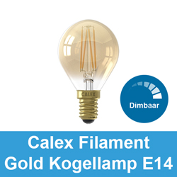 Calex Filament Gold Kogellamp dimbaar E14