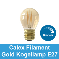 Calex Filament Gold Kogellamp dimbaar E27