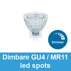 Dimbare GU4 / MR11 led spots
