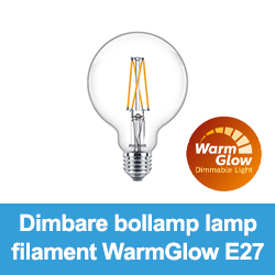 Dimbare bollamp filament E27