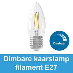 Dimbare kaarslamp filament E27